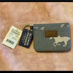 Sloane Ranger grey horse ID case - NWT